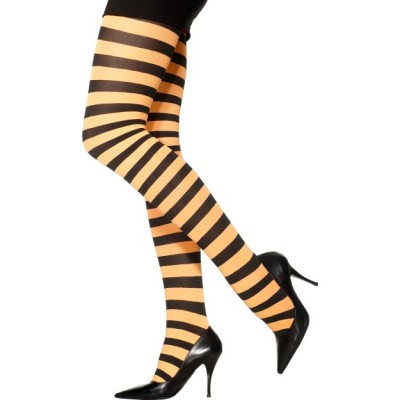 Orange Striped Tights