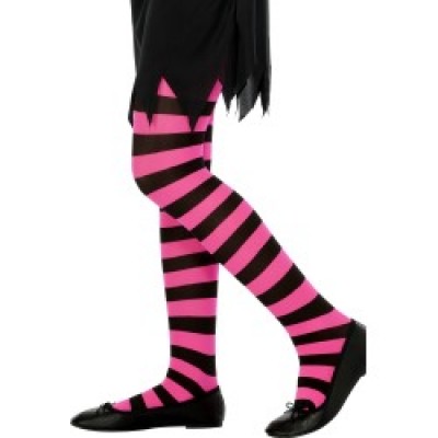 Black and Fuchsia Striped Tights