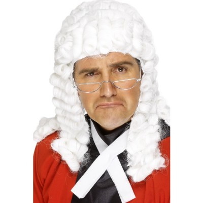 Smiffys White Judges Wig