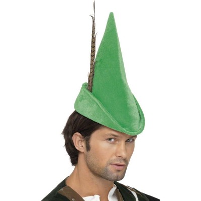 Robin Hood Hat Green With Feather