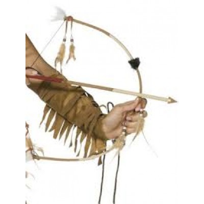 Feathered Indian Bow and Arrow Set