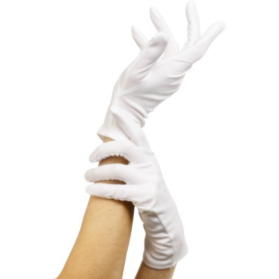 Ladies Short White Gloves