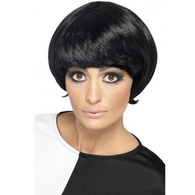 60s Psychedelic Wig Black