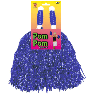Metallic Blue Pom Poms