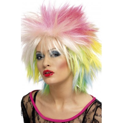 80s Attitude Wig Multicoloured