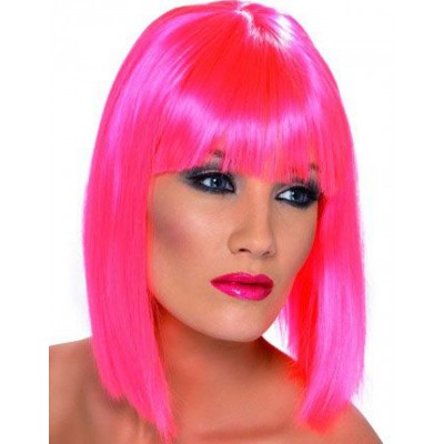 Neon Pink Glam Wig