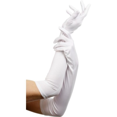 Ladies Long White Gloves