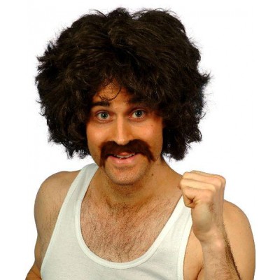 Retro Wig Black 118118 Fancy Dress Smiffy