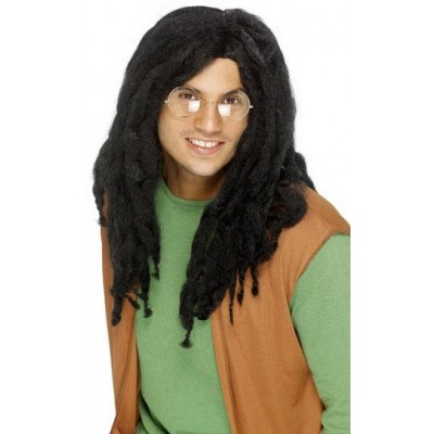 Jamaican Wig Black Rasta Fancy Dress Smiffys
