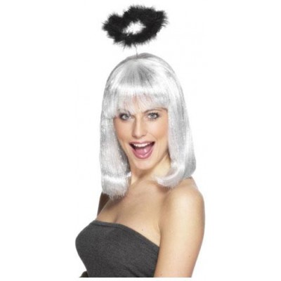 Halo Soft Black Fluffy Angel halo Smiffys