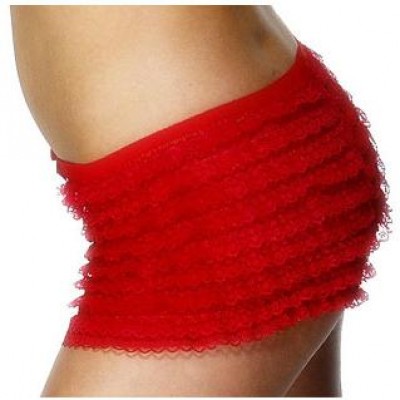 Adult Red Ruffle Lace Panties