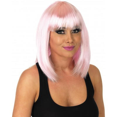 Straight Baby Pink Fancy Dress Wig