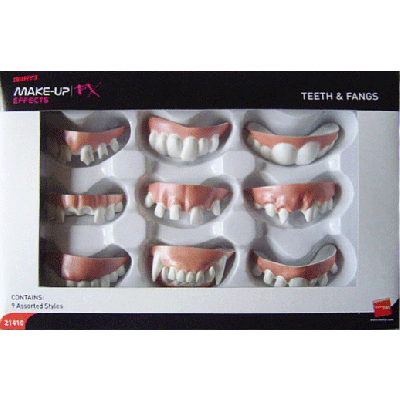 Box of 9 Assorted Teeth and Fangs Smiffys