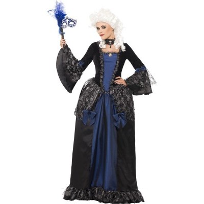 Ladies Halloween Baroque Masquerade Fancy Dress Costume
