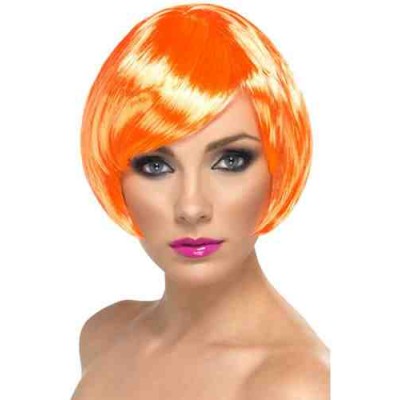 Babe Wig Fire Coral Fancy Dress Smiffys
