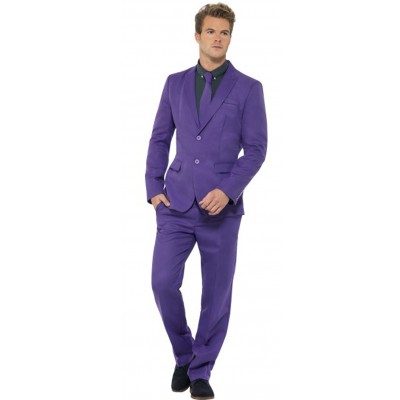 Mens Purple Stand Out Fancy Dress Suit