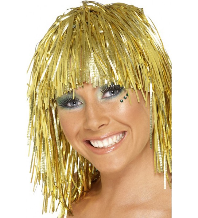 Gold Tinsel Wig