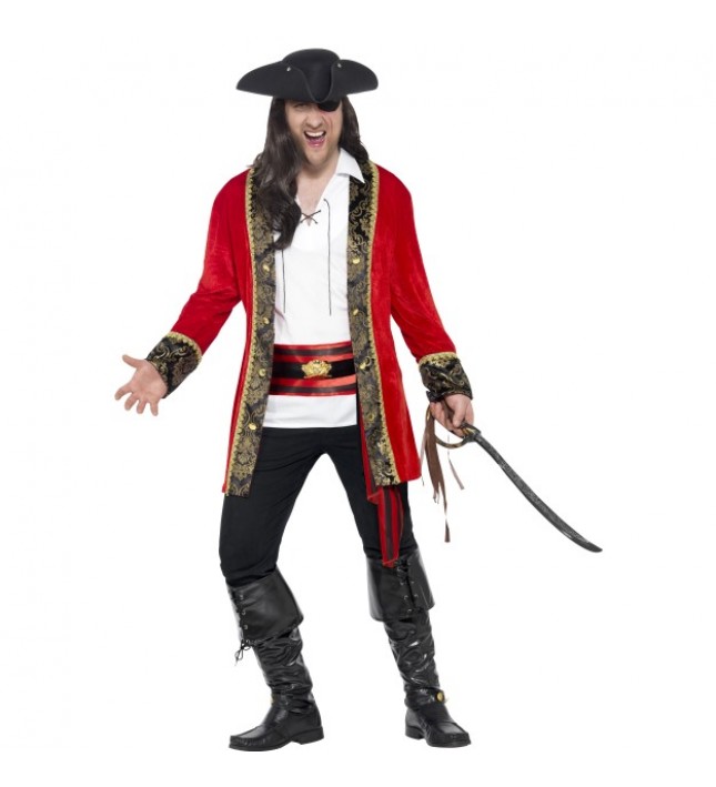 Plus Size Curves Pirate Captain Costume