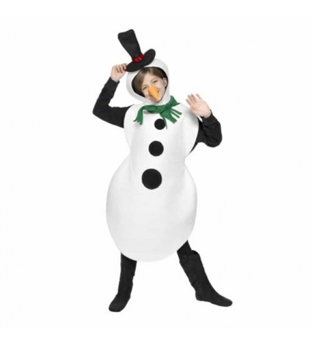 Smiffy's Child Snowman Costume - Size Medium (age 7-9 years)