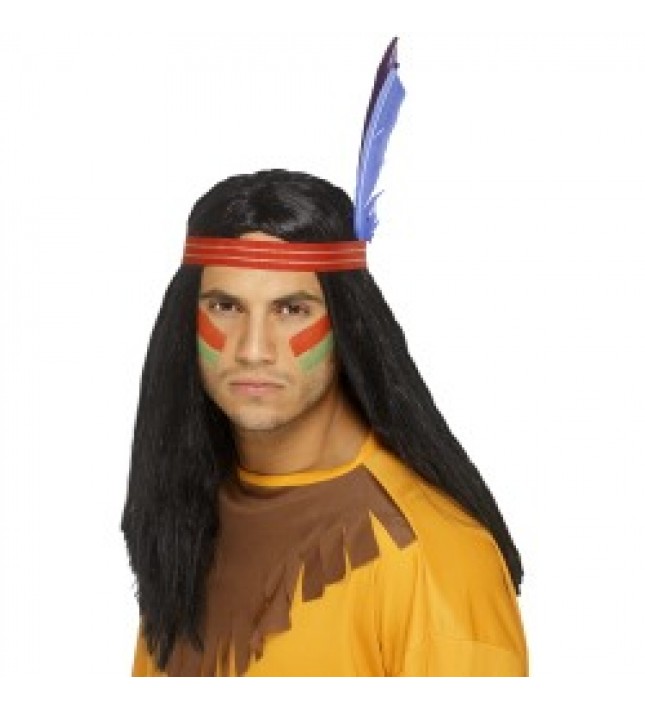 Indian Brave Wig Black
