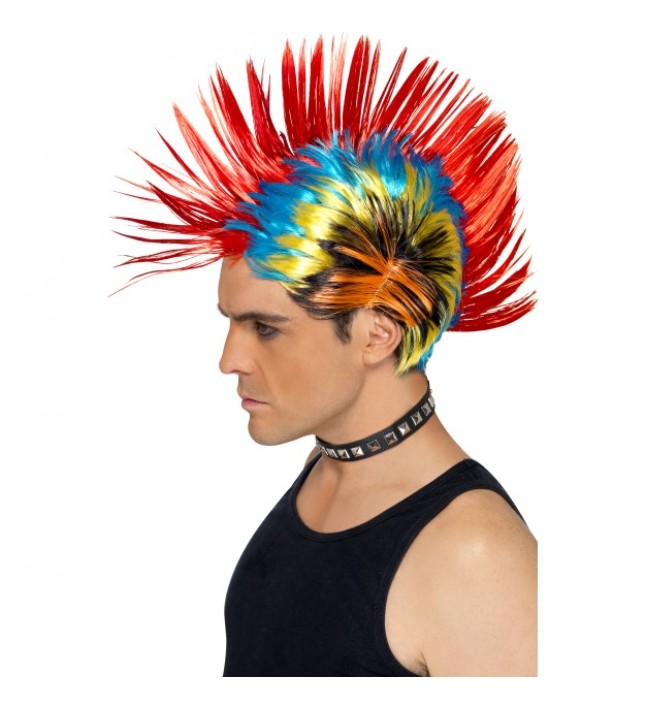 80s Punk Mohawk Fancy Dress Wig