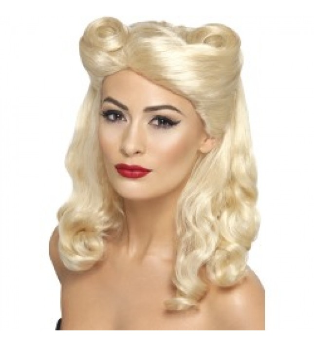 40s Pin Up Wig Blonde