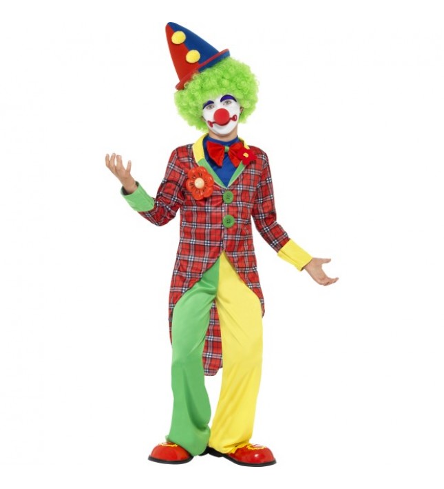 Child's Colourful Clown Costume 
