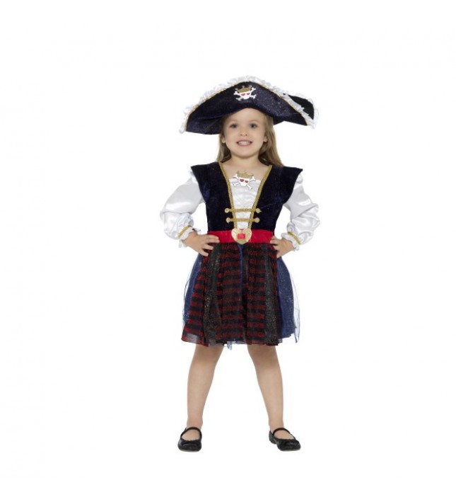 Deluxe Glitter Pirate Girl Costume