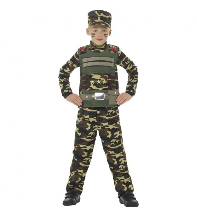 Child's Camouflage Military Boy Costume