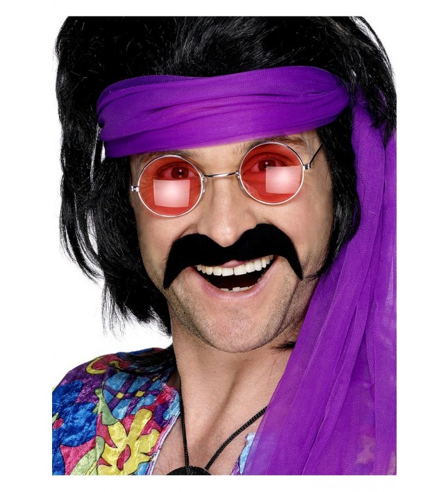 Black 70's tash