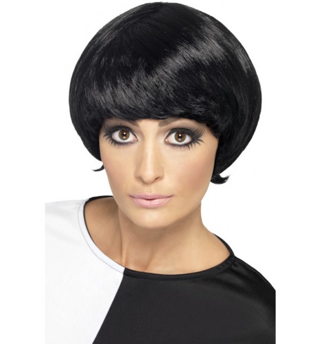 60s Psychedelic Wig Black