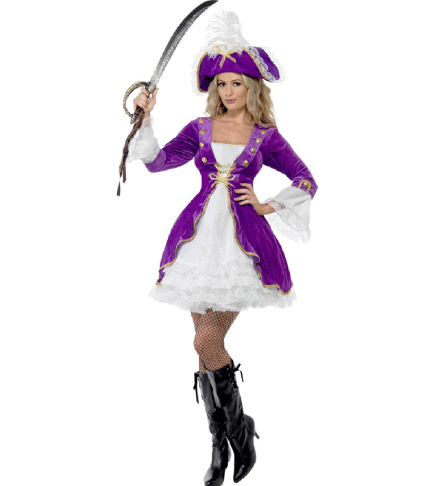 Purple Pirate Beauty Costume