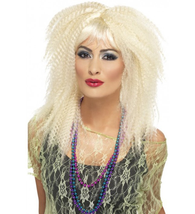 80s  Trademark Crimp Wig Blonde