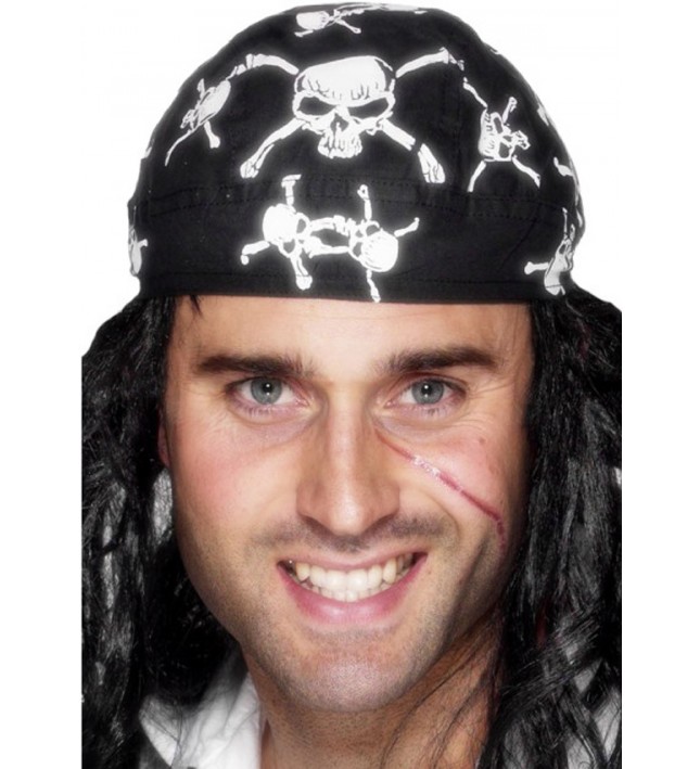Mens Pirate Bandana Skull And Crossbones Design