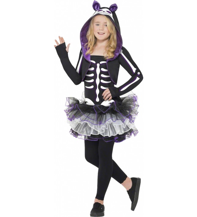 Pufple Skelly Cat Costume