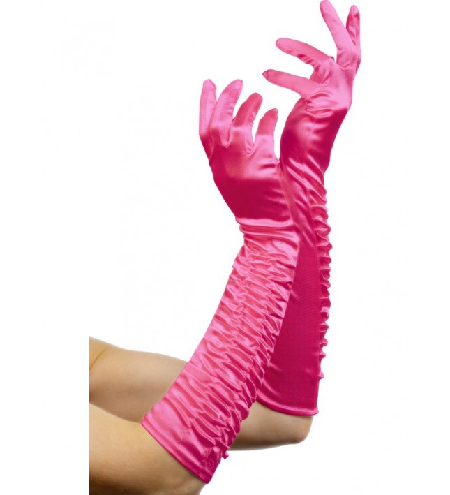 Long Pink Temptress Gloves 