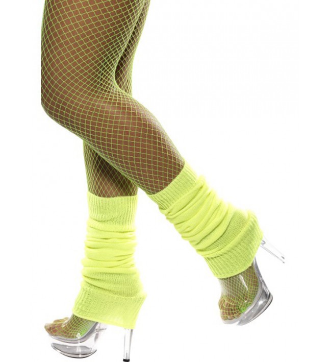 Ladies Neon Yellow Legwarmers