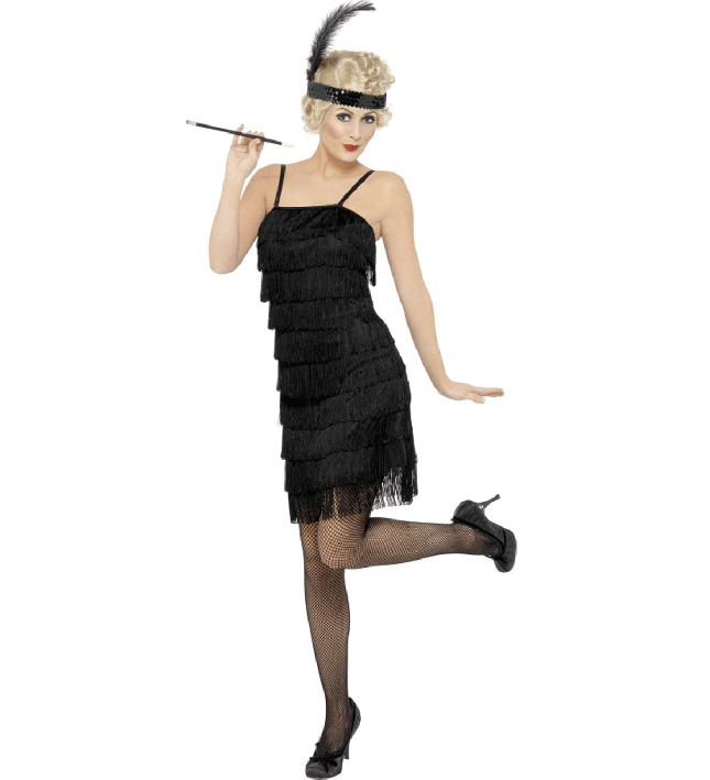 Black Fringed Flapper Costume