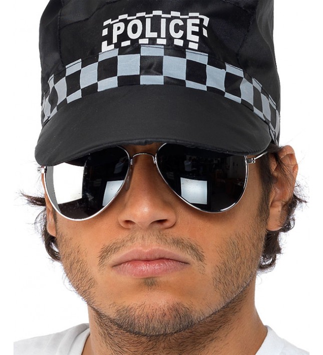 Black With Silver Frame Aviator Glasses