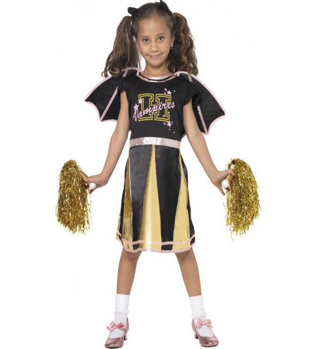 Girls Cheerleader Bat Halloween Costume