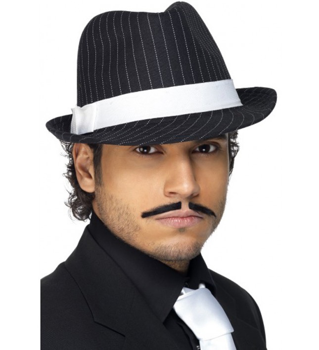 Deluxe Pinstripe Gangster Trilby Hat