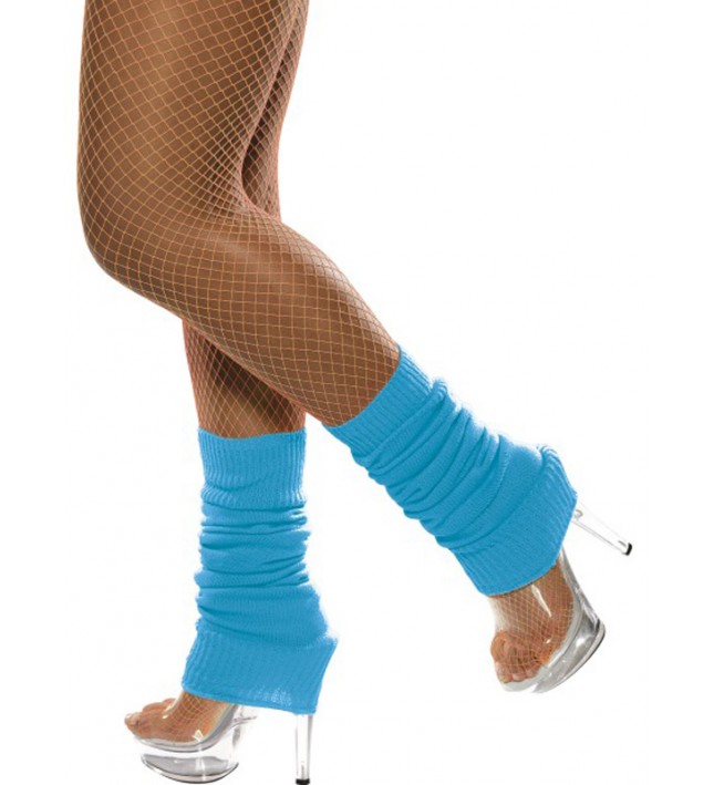 Ladies Neon Blue Legwarmers