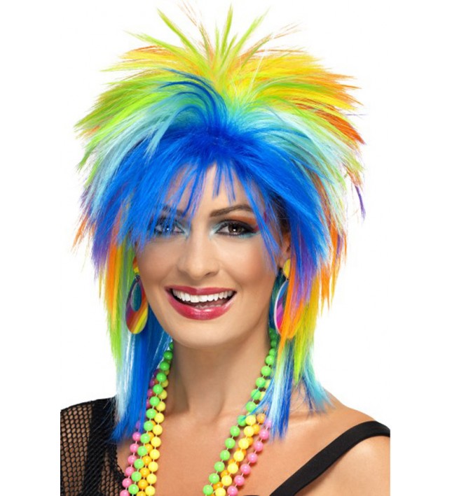 80s Rainbow Punk Wig