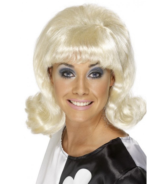 60s Flick Up Wig Blonde