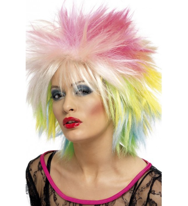 80s Attitude Wig Multicoloured