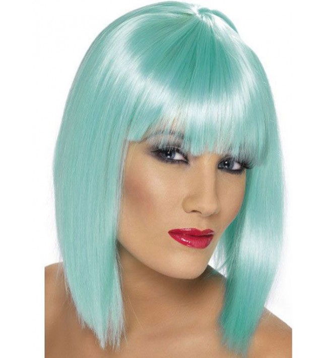 Neon Aqua Glam Wig