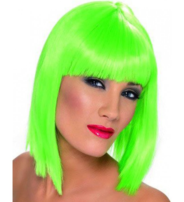 Neon Green Glam Wig