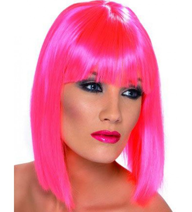 Neon Pink Glam Wig
