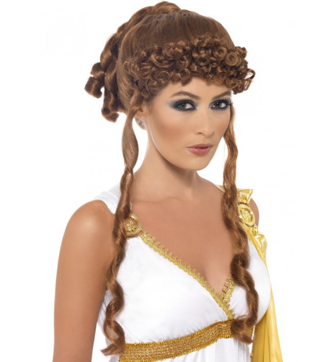 Greek Brown Goddess Wig 