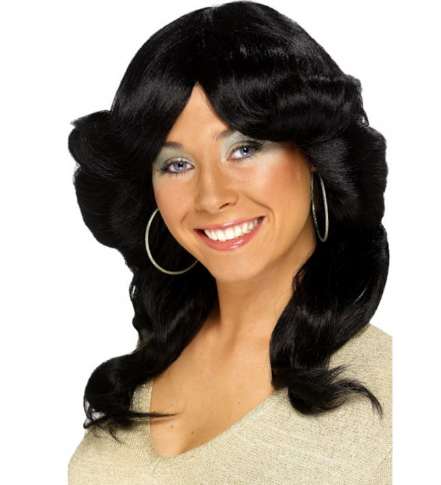 70s Flick Wig Black 